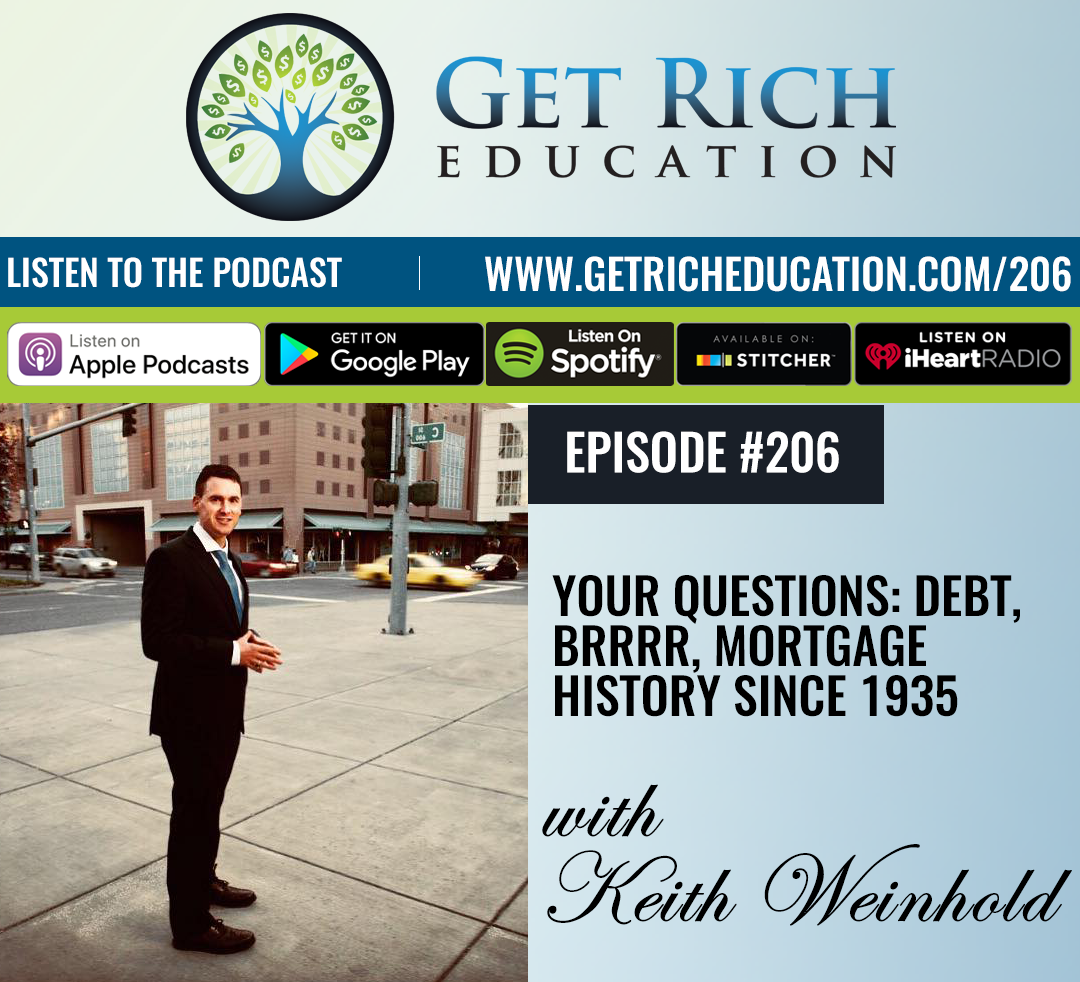 206: Your Questions: Debt, BRRRR, Mortgage History Since 1935
